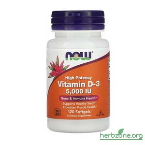 NOW Foods Vitamin D-3 High Potency 5000 IU from iHerb