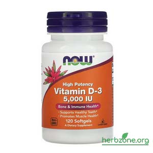 NOW Foods Vitamin D-3 High Potency 5000 IU from iHerb