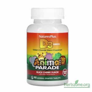 NaturesPlus Animal Parade Vitamin D3 Sugar Free D3 from iHerb